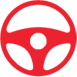 red steering wheel icon